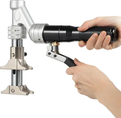 Immagine prodotto di Set di pinze per espansione tubi e pressatura in lega di alluminio - Testa girevole a 360° - Forza di pressatura 3 t - 4 matrici - Tagliatubi - Valigetta di conservazione