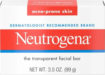 Produktbild von Feste Seife, Neutrogena, gegen Akne und Hautausschläge, beugt Pickeln vor, für das Gesicht, hypoallergen, 99gr