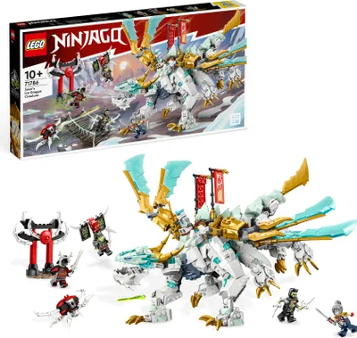 Produktbild von LEGO 71786 NINJAGO Zanes Eisdrache, Bau- und Spielset mit Spielzeugdrachen und 6 Minifiguren, Konstruktionsspielzeug, Geschenk für Kinder ab 10 Jahren