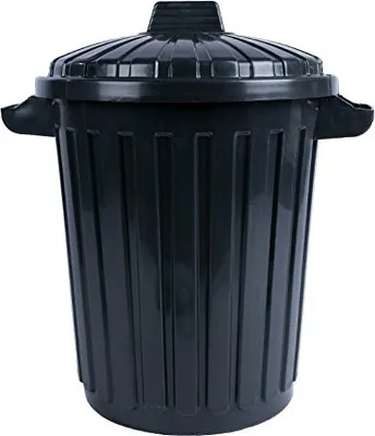 Produktbild von CURVER 70L Mülltonne schwarz Kunststoff Mülleimer + fixierbarer Deckel
