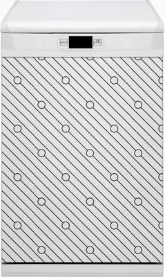 Produktbild von Magnet Folie für Geschirrspüler Küche Magnetmatte 45x80 cm  Dekor Geschirrspüle  - Muster in Streifen