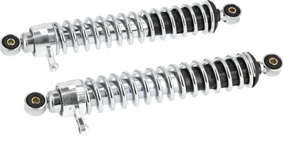 Zdjęcie produktu dla Zestaw: rozpórki 380 mm, sprezyna chromowana, regulowana - dla Simson S50, S51, S70, S53, S83 Enduro