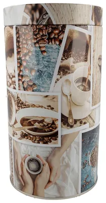 Produktbild von Kaffeedose Ø10,5 cm EUROHOME® – aus Blech, 11x11x19cm – lichtundurchlässiges und luftdicht verschließbares Gefäß