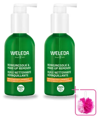 Productafbeelding van 2 x Weleda Reinigingsolie & Make-up Verwijderaar - 150 ml - Voordelingsverpakking - 2 stuks
