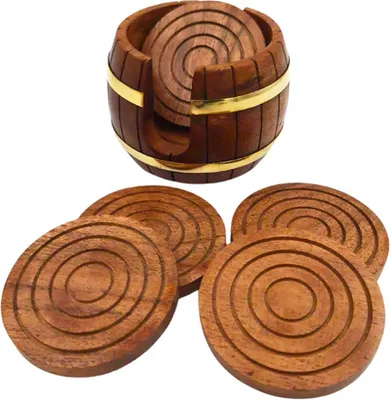 Image de Madrid Magnificence Sous-verres en bois - set de tonneaux - DNU-019