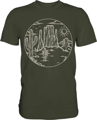 Produktbild von Kaktus Wüste Sukkulenten T-Shirt – Urban Khaki / S