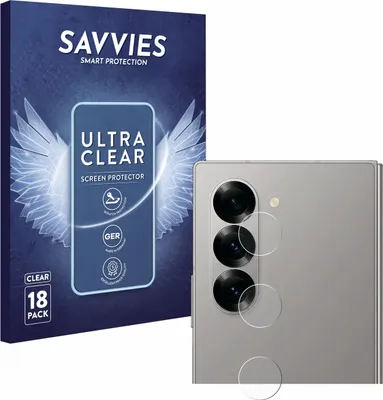 Produktbild von 18x Für Samsung Galaxy Z Fold 6 5G (NUR Kameraschutz) Schutzfolie Savvies Displayschutz Display Schutz Folie Klar Transparent