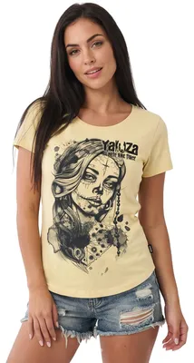 Obrázok produktu pre Tričko Yakuza Damen Sorrow s okrúhlym výstrihom, farba French Vanilla, veľkosť L