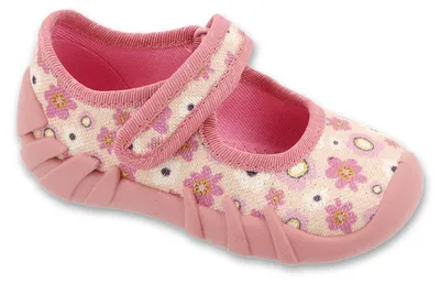 Produktbild von Ballerinaschuhe Befado Speedy 109P272, rosa mit Blumenmuster, glänzend