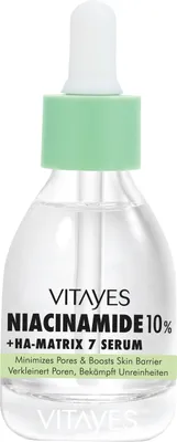 Produktbild von Vitayes b!right 10% Niacinamide & Hyaluronsäure Serum - Porenverfeinerung, Stärkung der Hautbarriere, Feuchtigkeitsspendend, Anti-Aging