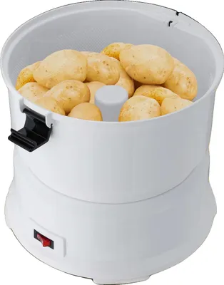 Produktbild von Kartoffelschäler, 85W Leistung, Kapazität 0,8kg, Spannung 220-240V, Abmessungen 25,5x27cm, Schälezeit 2-4min