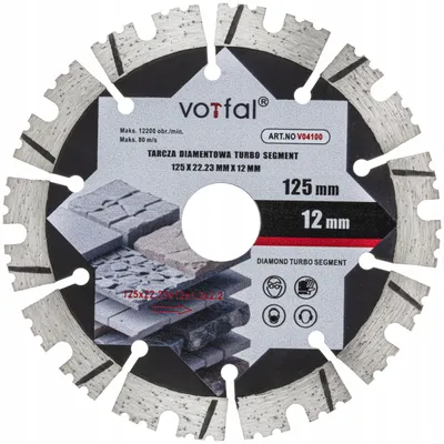 Produktbild von Vorfal V04100 Diamanttrennscheibe 125mm für Beton
