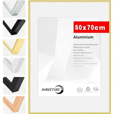 Immagine prodotto di Cornice per quadri 50x70 cm, dorata, in metallo, ideale per appendere documenti