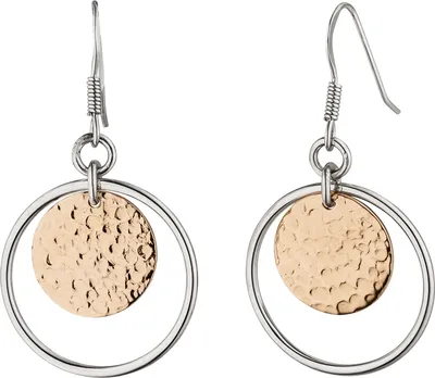 Produktbild von JOBO Ohrhänger 925 Sterling Silber bicolor vergoldet Ohrringe Silberohrringe