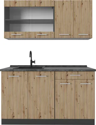 Produktbild von Singleküche Vicco R-Line Artisan-Eiche 140 cm , AP Anthrazit, Model 48951