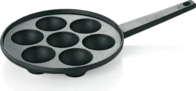 Produktbild von Poffertjespfanne, Gusseisen unbeschichtet, Ø 20,5 cm, 7 Fächer