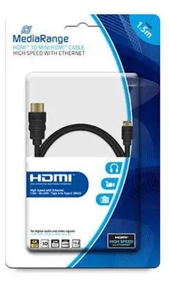 Image de MediaRange HDMI-Kabel -> mini HDMI 1.5m schwarz