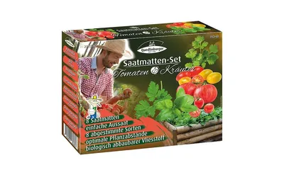 Produktbild von Saatmatten Set TOMATEN & KRÄUTER (8 Saatmatten), Quedlinburger