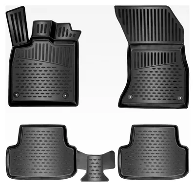 Produktbild von 3D Gummimatten Set für Mitsubishi ASX 2010-2/2023 | Hoher Rand Fußmatten - Zubehör