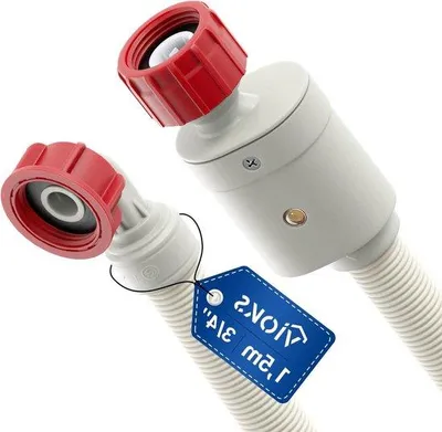Image de Tuyau de raccordement universel de 3/4 pouce pour lave-linge et lave-vaisselle, 15 m, 90 °C, section rectangulaire