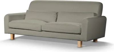 Produktbild von Dekoria Bezug für Sofa Nikkala, beige- grau, Nikkala Sofabezug kurz