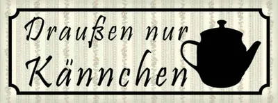 Produktbild von vianmo Holzschild 10x27 cm draußen nur Kännchen Restaurant Dekoration