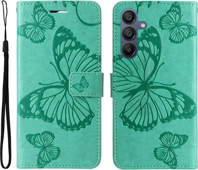Produktbild von Samsung Galaxy A17 / A26 / A16 Hülle - Coverup Schmetterlinge Klapphülle - Mintgrün