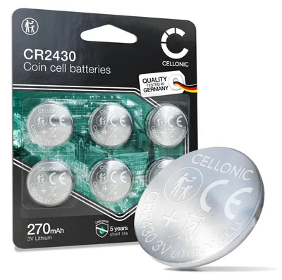 Produktbild von CELLONIC CR2430 Knopfbatterie Autoschlüssel- 6x