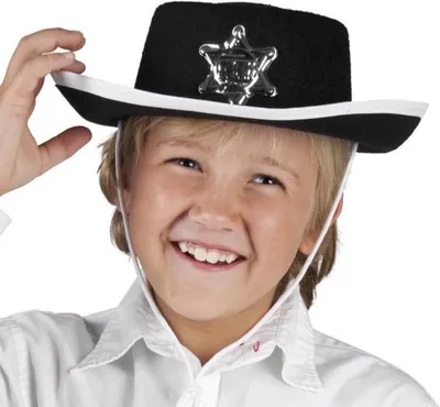 Produktbild von B04030 schwarz Mädchen Junge Kinder Cowboy-Westernhut