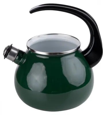 Produktbild von EMALIA RYBNIK Traditioneller emaillierter Wasserkocher dunkelgrün 2.5l