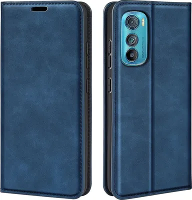 Produktbild von Mobigear Retro Slim  Motorola Edge 30 Hülle Klapphülle Geldbörse - Blau
