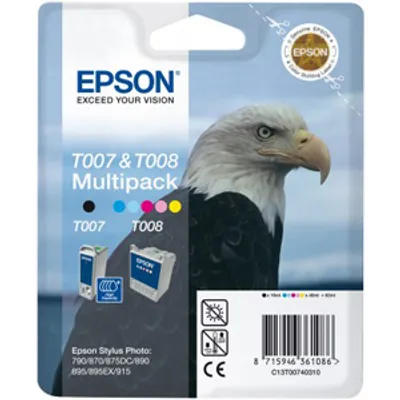 Produktbild von Epson T007 + T008 Twin Combination Pack - Retail Pack (untagged)