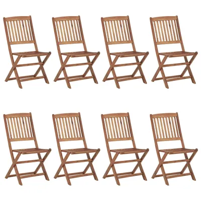 Produktbild von VidaXL 3075030, Terrasse, Gepolsterter Sitz, Akazienholz, Rot, Polyester, 485 mm