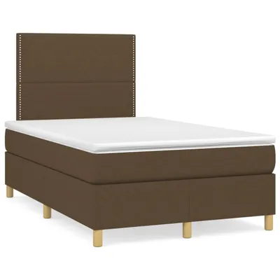 Produktbild von Boxspringbett mit Matratze Dunkelbraun 120x200 cm Stoff