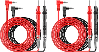 Produktbild von ANENG PT840 2 Paar Multimeter Messleitungen Set 1000V 10A Multimeter Klemmmessgeräte Kabel Prüfkabel Testkabel Set Strommessgeräte, Rot und Schwarz