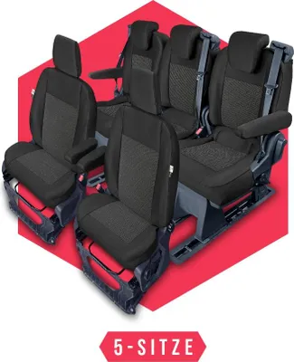 Immagine prodotto di Coprisedili auto personalizzati coprisedili per Ford Tourneo Custom dal 06.18 Coprisedili 5 posti