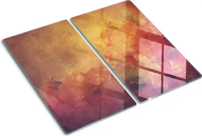 Obrázek produktu pro Kryt varné desky – Kryt na indukční desku – Ochranná skleněná deska – 2x30x52 cm– Skleněné ochranné desky na sporák –Tvrzené sklo –Květiny