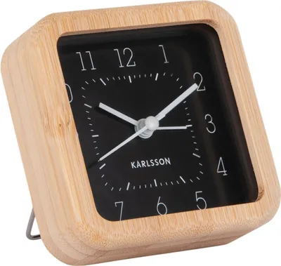 Obrázek produktu pro Karlsson KA5924BK, Tabulka, Digitální hodiny, Čtverec, Černá, Dřevo, Železo, Baterie