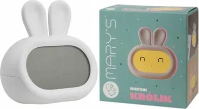Zdjęcie produktu dla Budzik królik szary zasilany przez USB do pokoju dziecięcego