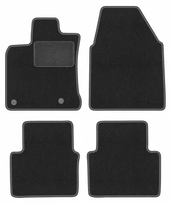 Produktbild von Velours-Fußmatten für Nissan Qashqai I J10 (szeroki) 2007-2013 (Crossover) – 4-tlg, Graphit, passgenau – Wielganizator LUX