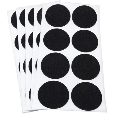 Produktbild von Adsamm® | 40 x Filzgleiter | Ø 50 mm | Schwarz | rund | 1.5 mm dünne selbstklebende Filz-Möbelgleiter in