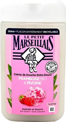Produktbild von Le Petit Marseillais Duschgel Himbeere Pfingstrose 250 ml – Französische Pflege