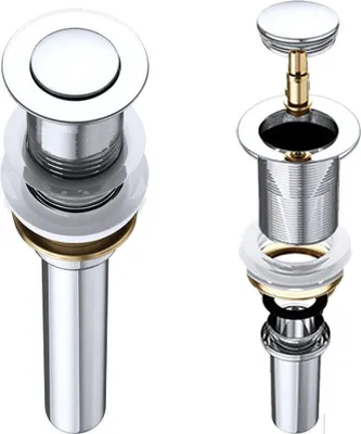 Produktbild von Mai & Mai Ablaufgarnitur Waschbeckenstöpsel Push Up PU05, ohne Überlauffunktion, Durchmesser: 6,2cm, Fingerdruck-Öffnungsfunktion