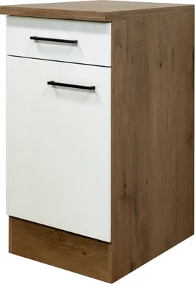 Produktbild von Küchenunterschrank - 40 cm breit - Magnolia Matt Lancelot Oak – Vintea