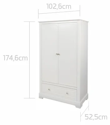 Image de Armoire pour enfants Marylou, avec 2 portes - idéale pour la chambre d'enfant