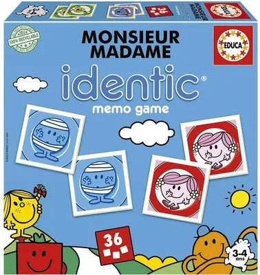 Produktbild von Lernspiel, EDUCA Monsieur Madame Identic, Paarbildungsspiel, Familienspiel
