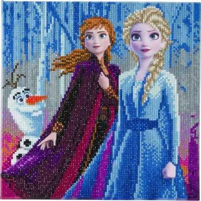 Produktbild von Crystal Art FRO Anna, Elsa, Olaf 30x30cm