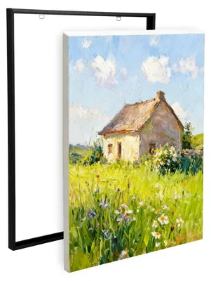 Alu-Schattenfugenrahmen 50x70 cm, schwarz, für Leinwand
