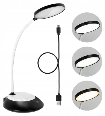 Produktbild von Kobi VISUA Schreibtischlampe LED 5W Schwarz USB