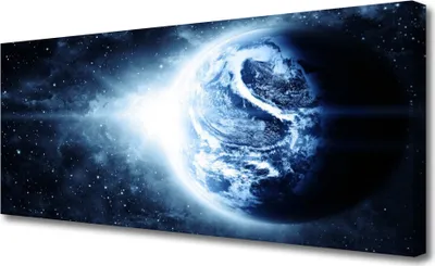 Produktbild von Tulup Leinwand-Bilder 125x50 Wandbild Canvas Kunstdruck Erdball Weltall